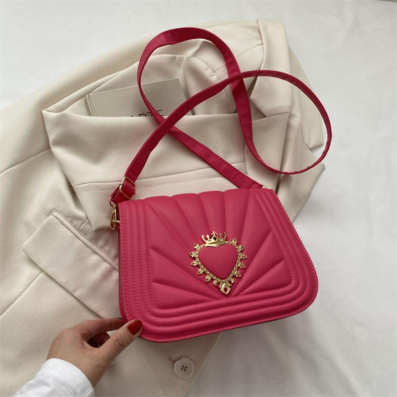 Chic Medium-sized Shoulder Bag For Women In Elegant Black White Pink Green