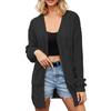 Autumn And Winter Dough Twists Cardigan Loose Medium Length Sweater European And American Women's Clothing