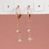 18k Asymmetrical Star And Moon Earrings, Trendy Zircon Lightning Studs, Hoops, And Drop Earrings For Women