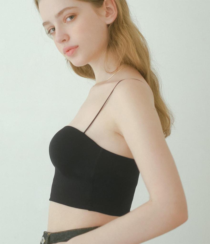 Peach John PJ Colors Jersey Bandeau Bra with Easy to Pair with Sheer Enhances and Enhances Beautiful Breasts Cups, Strapless, Backless, Tops, Bust,