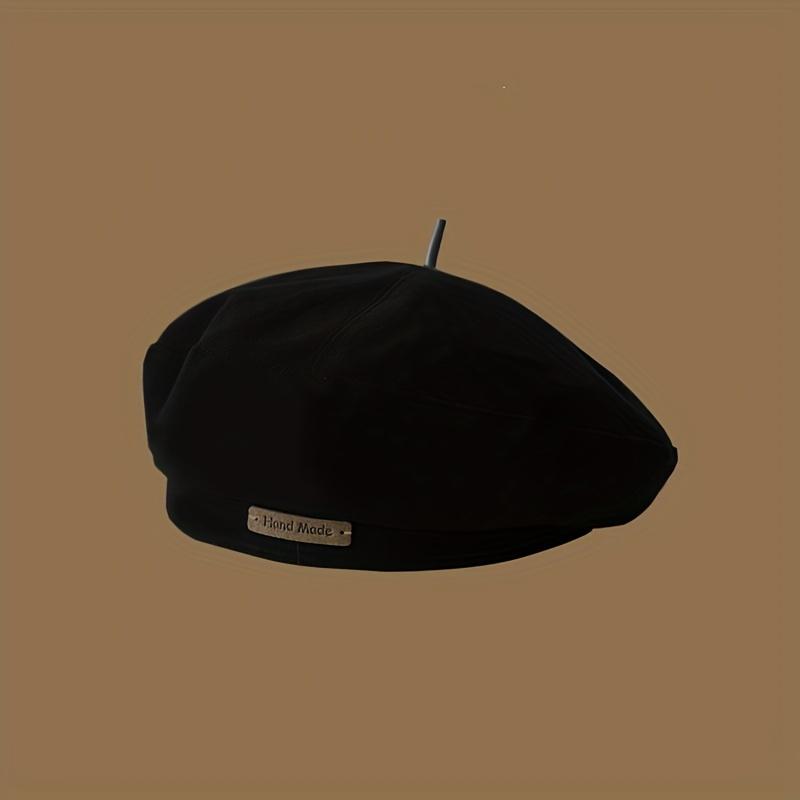 

Берет с нашивкой в ​​виде буквы, винтажная шляпа-федора с солнцезащитным кремом и универсальным художником, женские кепки и шапки чёрный