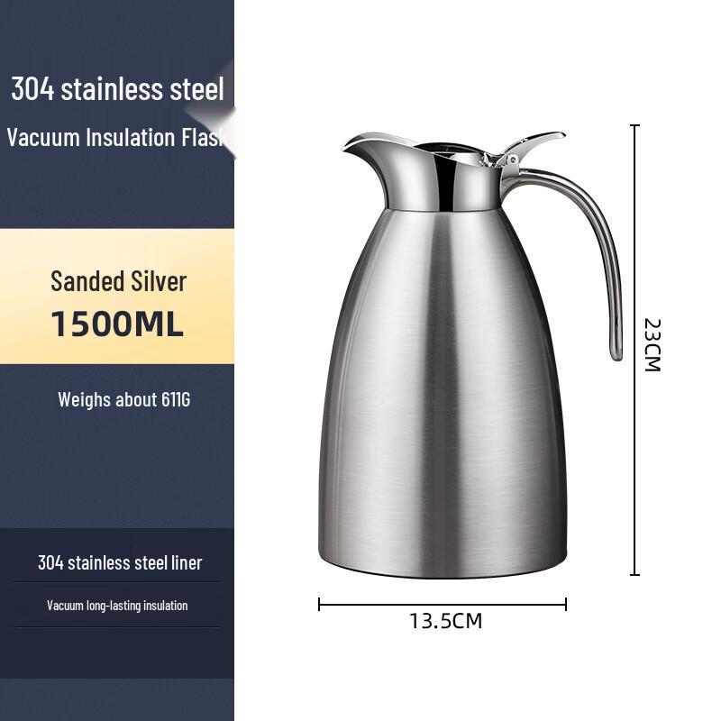 MOLUONA 1.5L 304 Stainless Steel Vacuum Thermos Pot
