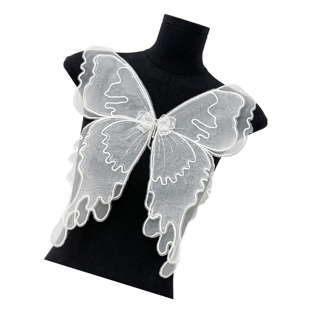 Organza Butterfly Applique Garment Decoration Sewing On Accessories for Stage Performers Gowns Bridal Wear And Costume