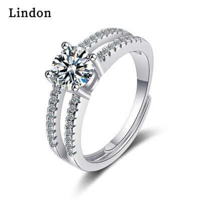Lindon Klassischer Zirkonring aus Kupferlegierung, Damenschmuck, Hochzeitsversprechen, Partygeschenk