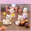 Adorable Cartoon Resin Miniature Bear With Honey Pot For Home Decoration