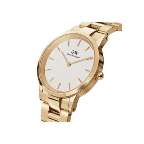 [Official Shop/2-Year Warranty/Official Import] Daniel Wellington DW Women's Iconic Link 32 G White Watch, Stylish Metal Gold Watch, Perfect Gift for