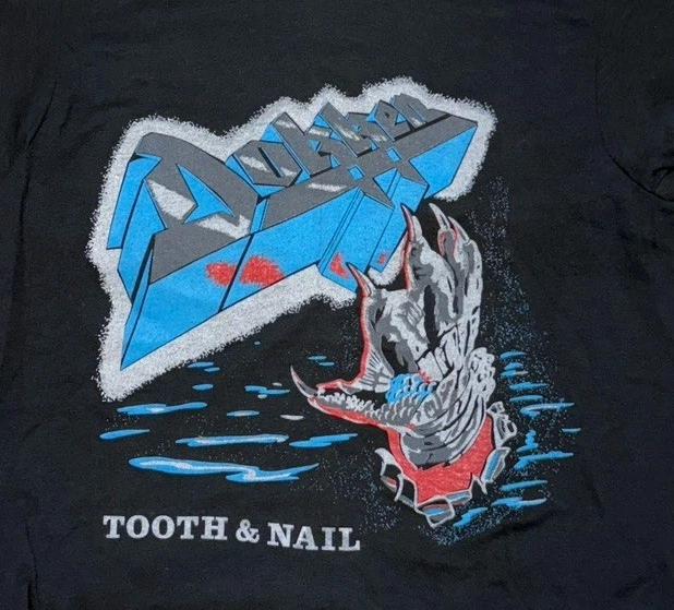 New 80s Dokken Tooth and Nail Black S-234XL shirt B419 XL