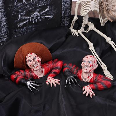 Halloween Party Harz Dekoration; 6,7*5 Zoll Mini-Horror-Zombie-Skulptur für die Innen-/Außen-Gartendekoration