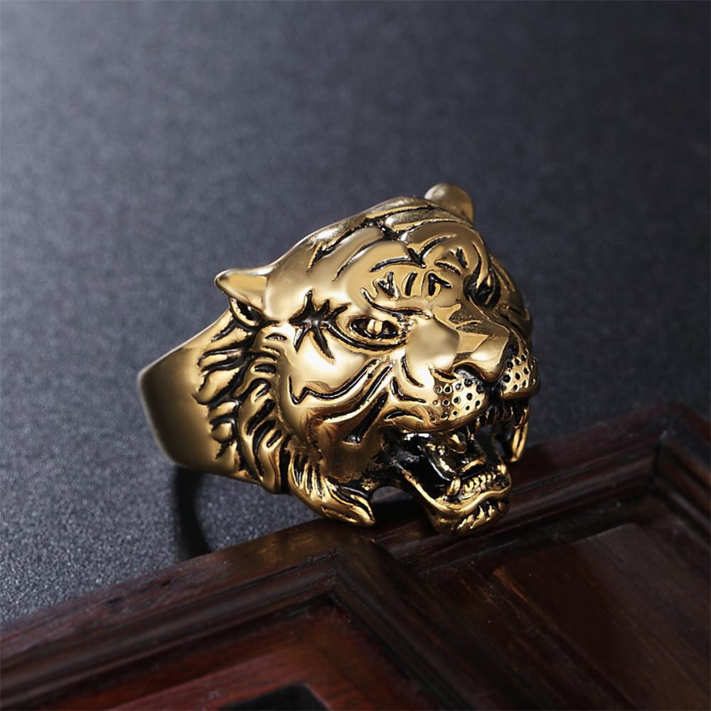 2026 Personality Jewelry, European and American Tiger Head Men's Jewelry Accessories Rings, Rings