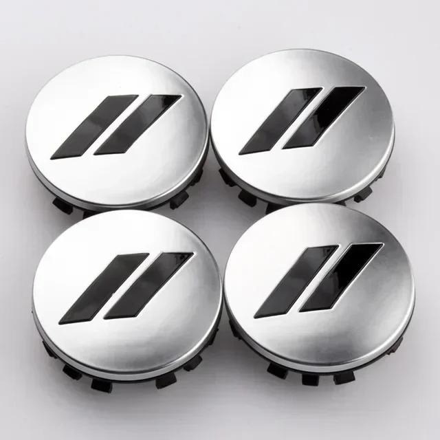 63mm 4pcs  for Dodge Wheel Cap Hubs Silver Bars Emblem Hellcat SRT Car Rims Cover for Chrysler Accessories