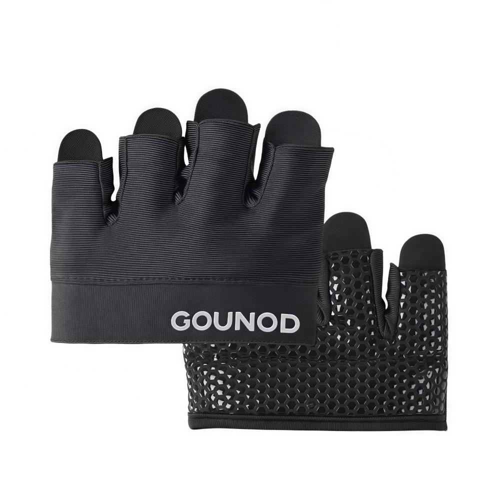 Breathable Cycling Gloves Half Finger Fitness Sport Gloves New 4-Fingers Gym Gloves  Unisex S чёрный