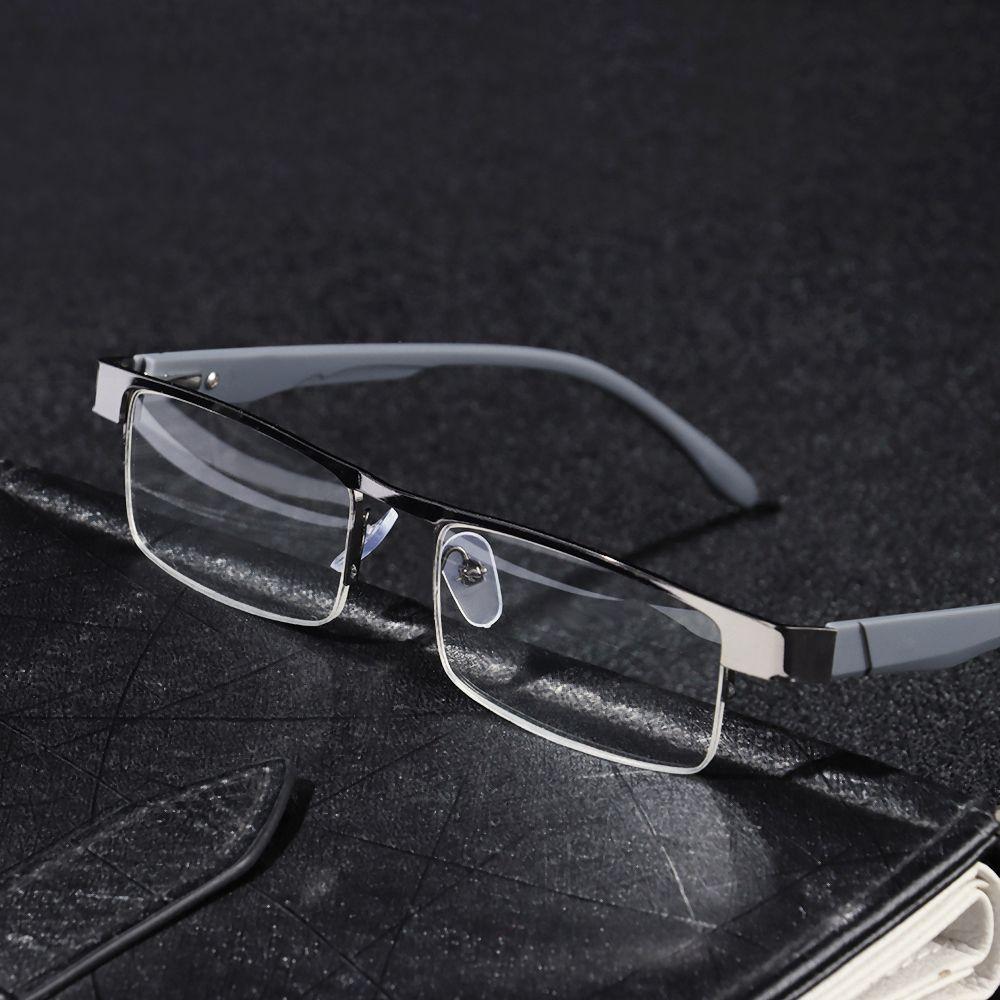 Fashion Half Frame Portable Eye Protection Computer Goggles Business Reading Glasses Anti-Blue Light Glasses Ultra Light Frame
