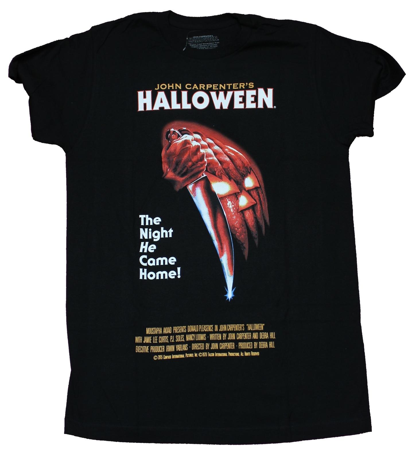 Halloween Adult New T-Shirt - The Night He Came Home Stab Poster M