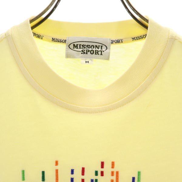 MISSONI SPORT Logo Stickerei Kurzarm T-Shirt M gelb Herren Gebraucht