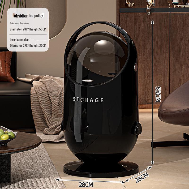 

Wheeled High-Capacity Trash Can with Lid for Living Room, Bedroom, Kitchen - No Bending Required, Movable Design.