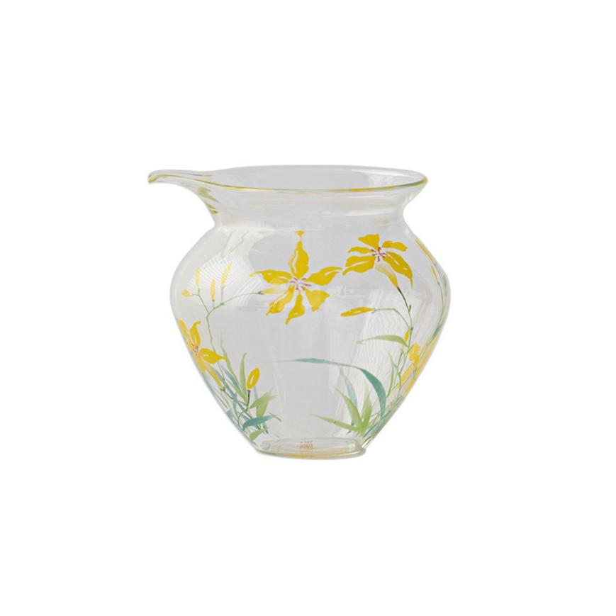 Glass Fairness Cup Heat Resistant Borosilicate Tea Pitcher Handblown Tea Accessories for Gongfu Tea Ceremony 250ML