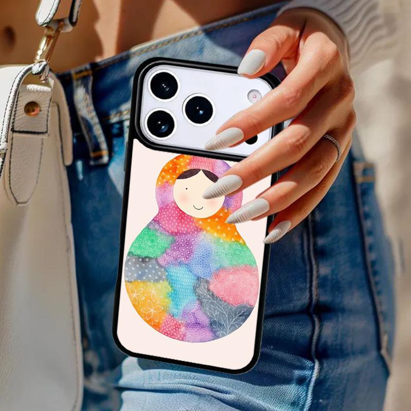Russian Dolls Matryoshka Phone Case For iPhone 17 Air 14 15 13 12 Max Cover For Apple 16e 11 Pro Max Plus Coque