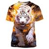 Summer Men's 3D Printed Crew Neck T-Shirt Fashion Versatile Breathable Trend Casual