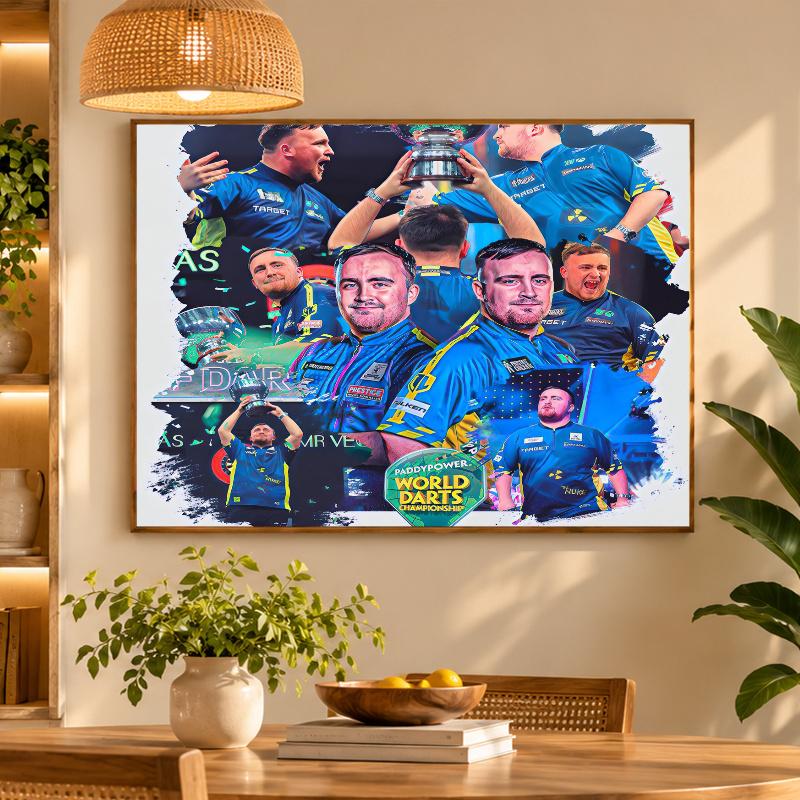5D Diamond Painting Luke Littler DIY Full Drill Diamond Art Kit Home Decoration