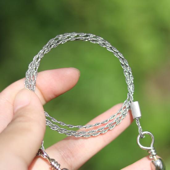 Stainless Steel Wire Saw Outdoor Survival Pocket Chainsaw Portable Backpacking Hiking Camping Emergency Wood Trees Cutting Saw