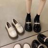 Glänzende Plateau kleine Lederschuhe Damen ins Britischer College-Stil neu erhöhend vielseitig Spice Girl jk Einzelschuhe
