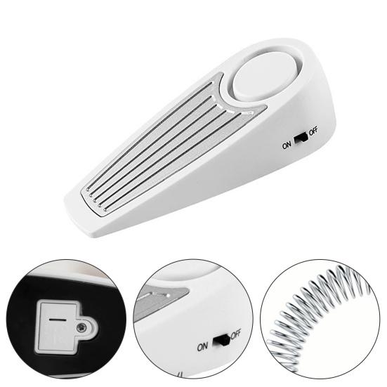 Dörrstopplarm med portabelt lås 125dB Anti-halk framdörrskydd Gummi Säkerhetsdörrkil för hemresor