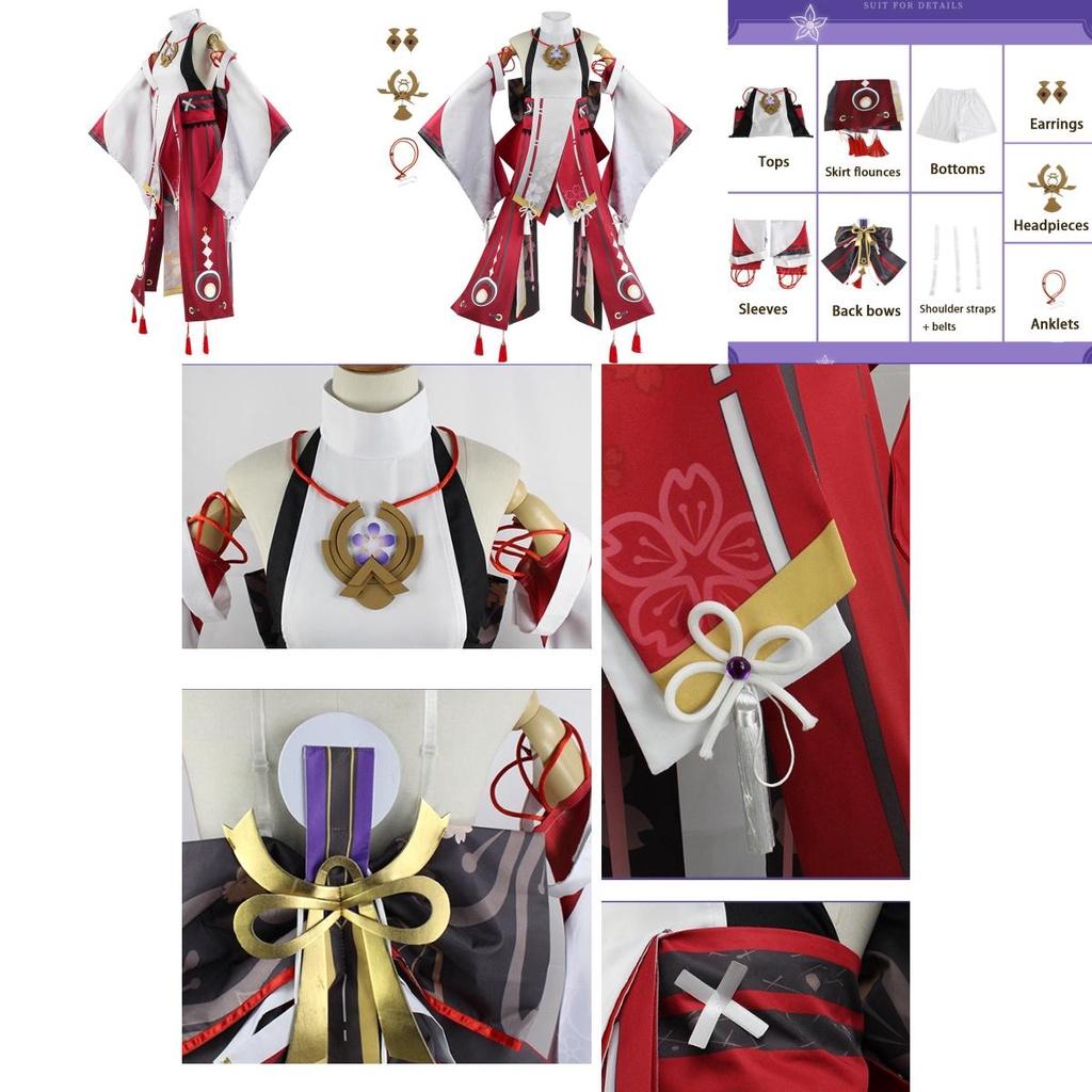 Yae Miko Guuji Yae Cosplay Kostým Uniforma Oblečení Pro Halloween
