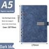 A5 Ring Binder Notebook with Custom Iron Clip, Removable Notepad, and Stylish Cover for Business or Office.