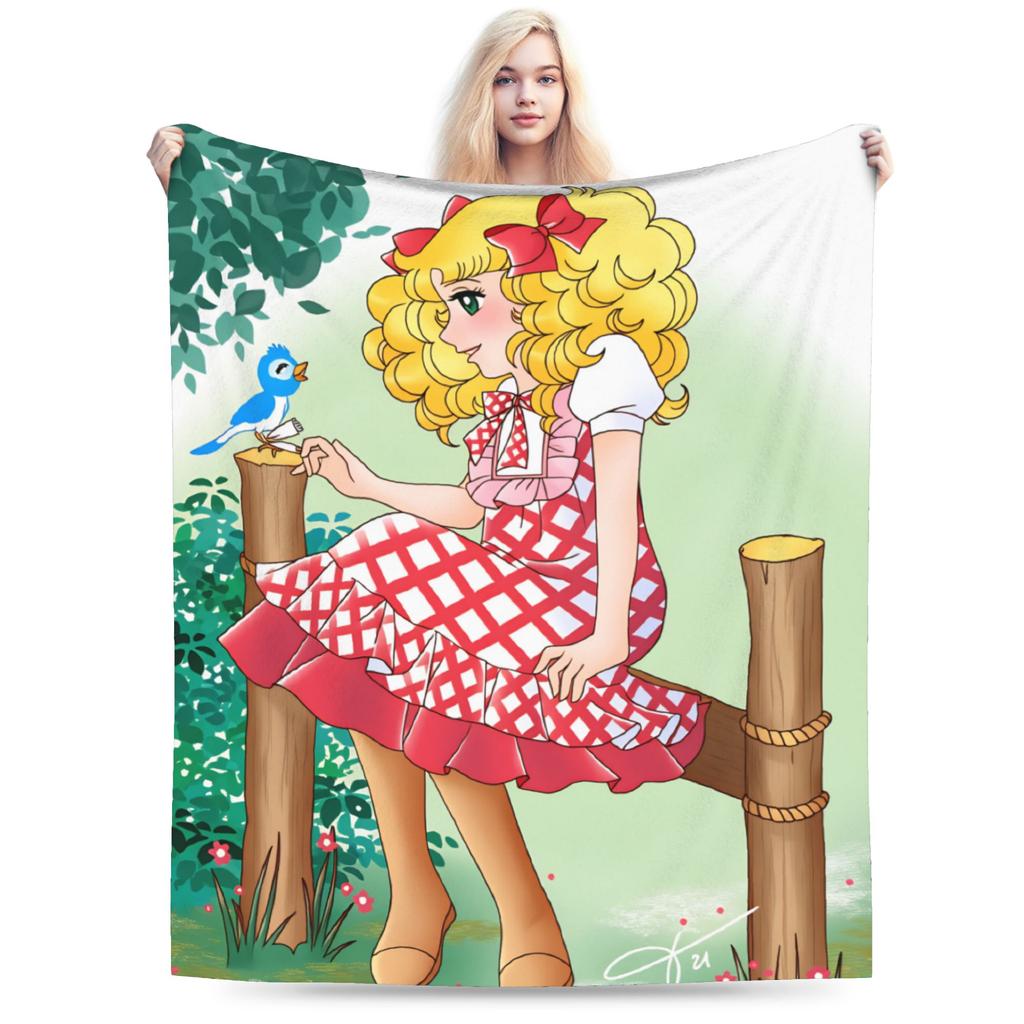 Anime Candy Candy Blanket Quality Soft Warm  Throw Blanket Winter Child Couch Bed Pattern Bedspread