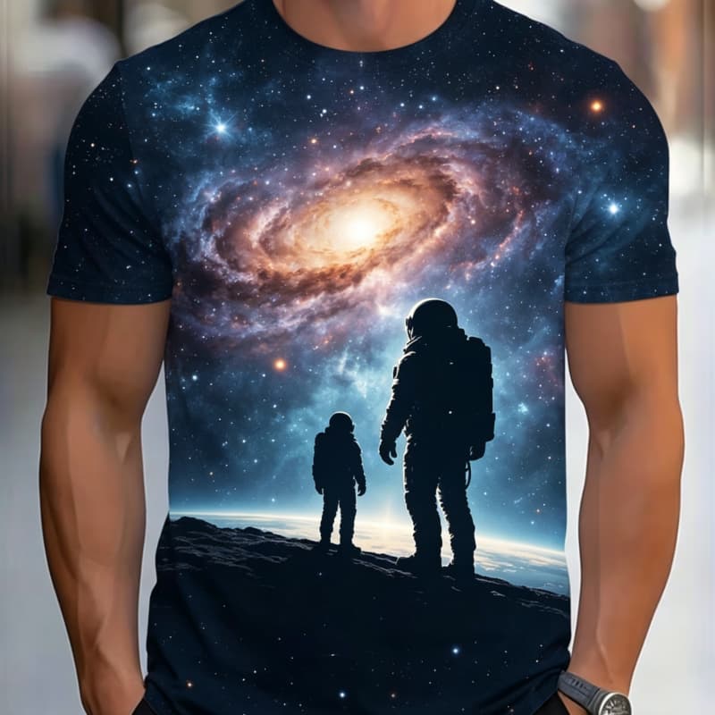Men's Fashion 3D Printed Men's T-Shirt Round Neck Short Sleeve Trendy Street Wear