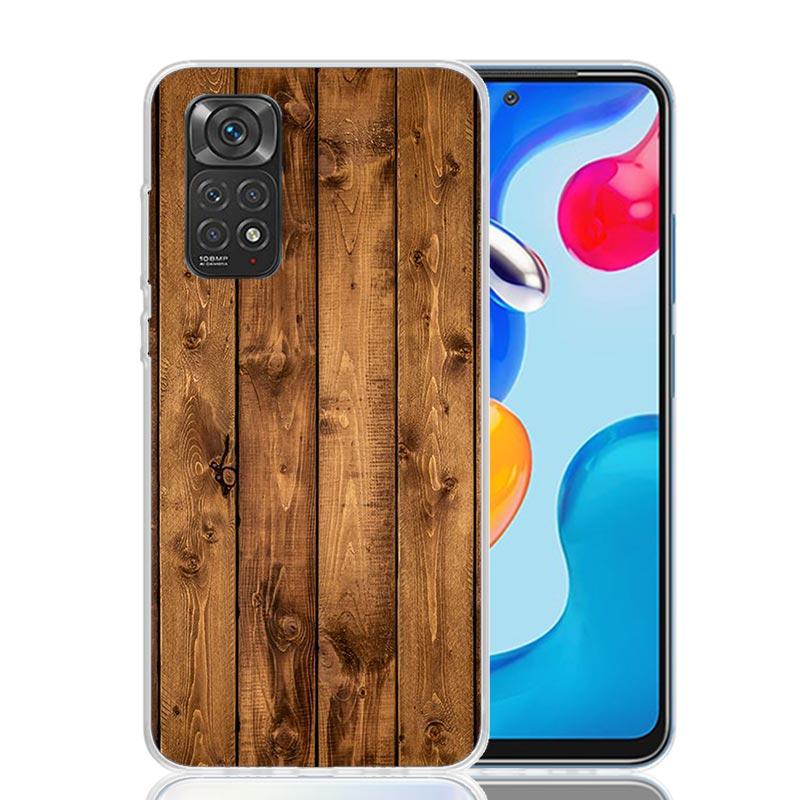 Wood Wooden Pattern Case Phone Cover for Xiaomi Redmi Note 14 13 12S 12 11S 11 11T 11E 10S 10 Pro Plus 5G Trend Fundas Note 13 1