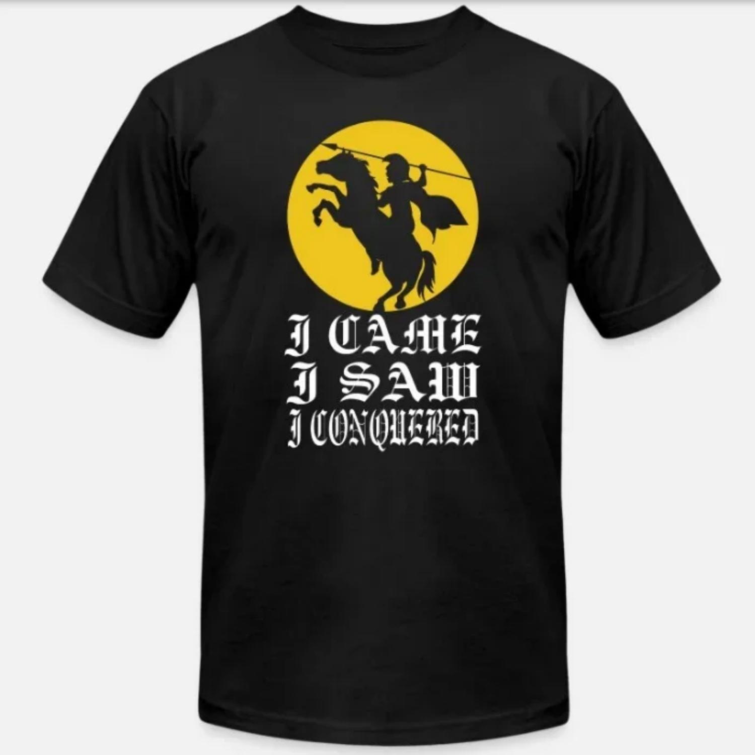 

I Came I Saw I Conquered Roman Legion T-Shirt New 100% Cotton O-Neck Short Sleeve Summer Casual Mens T-shirt Size S-3XL XXXXXL чорний