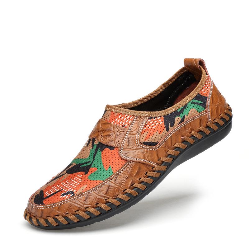 Men's Extra Large Summer Loafers - Breathable Mesh, Handmade, Trendy Casual Shoes (Sizes 45-46)