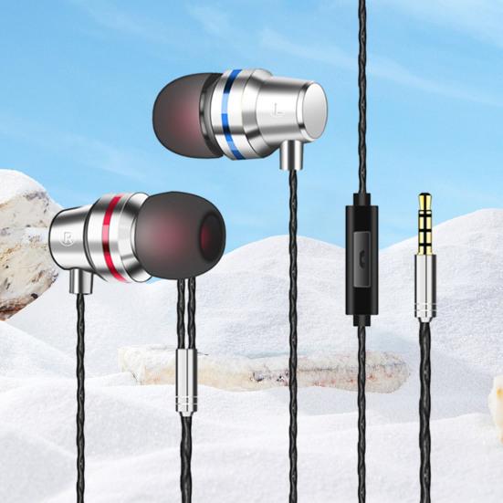 Wired Headphones Heavy Bass In-ear Headphone Noise-Cancelling Smart Wire Control Sports Music High Clarity Wired Gaming Earbuds