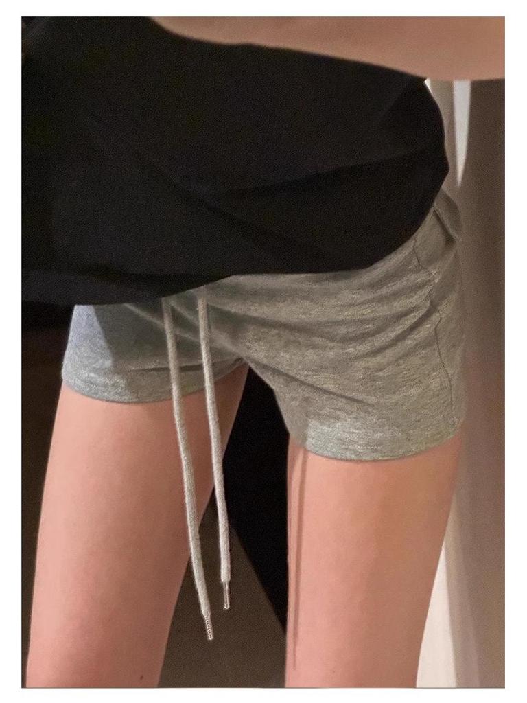 Women's Summer 2025 Slim Fit Drawstring Sporty Shorts