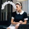 Dívčí skládané krajky s elegantním dutým vzorem, čelenka, bílá, make-up, mytí obličeje, vlasová ozdoba, cosplay, párty, čelenka