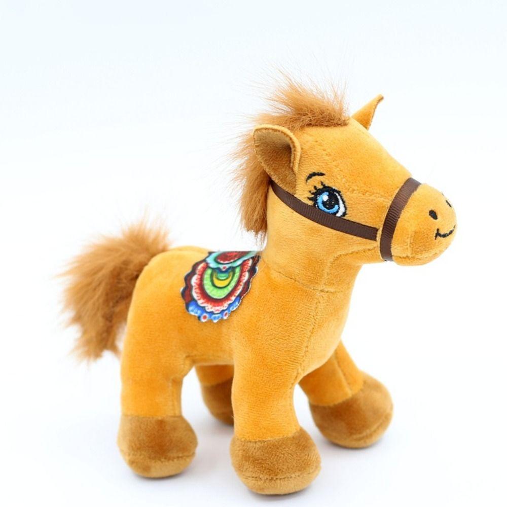 Cute Horse Plush Doll Toys Soft Mini Horse Keychain  Backpack Pendant