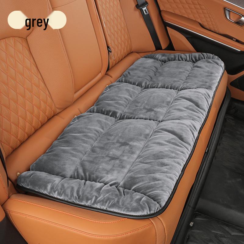 Winter Plush Car Seat Cushion Set: Thickened Warm Three-Piece Short Plush for Rear Row