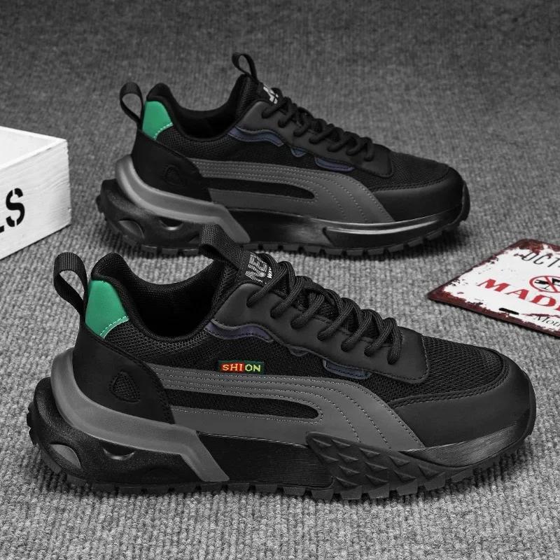 Fashion Men's Sneakers Luxury Brand Casual Shoe New Mesh Breathable Sport Running Shoes for Men Lace Up Platform Trainer Tenis Masculino