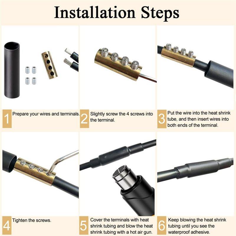 ABWR-Quick Wiring Connection Terminal Circuit Connector 12Wire Connector Nut Kit 80A Splicing Wire Connector