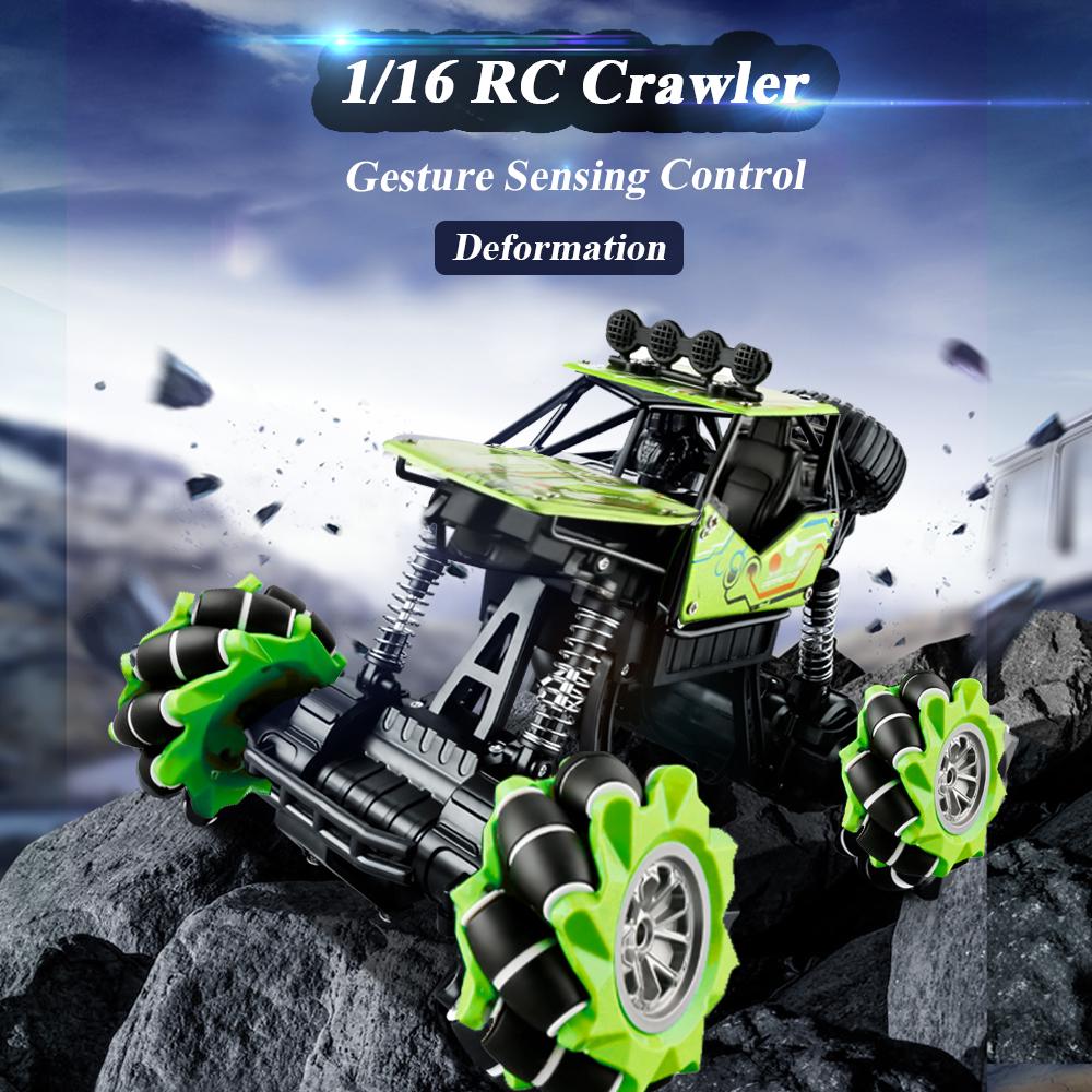 616A 1/16 RC Stunt Car 4WD 2.4GHz Off-Road RC Crawler Dual Remote Control Deformation Watch