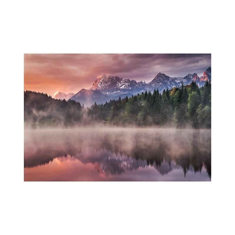 Spectacular Nature Wall Art Modern Print Featuring Aurora Waterfalls Mountains Serene Landscape Living Room Decor