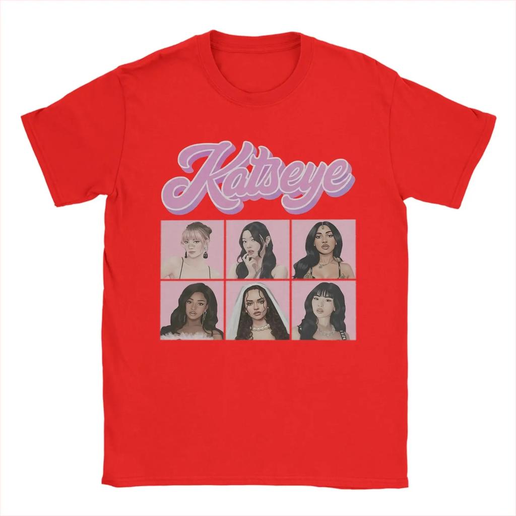 KATSEYE Member Printed Unisex Pure Cotton TShirt 2026 Summer New Kpop Y2K Fashion Crew Neck Short Sleeve Fan Gift Apparel