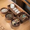 Wooden Snack Tray Japanese Style Fruit Tray Smooth Edge Tea Serving Plate  Fruit Serving