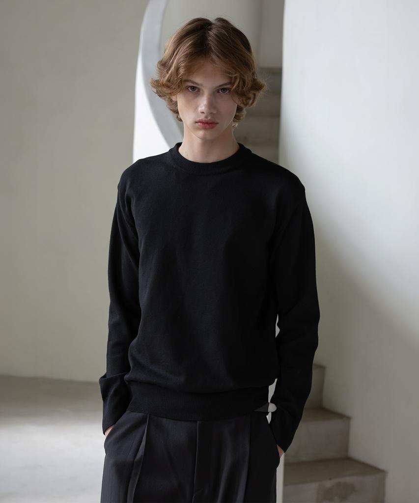 Dekkoloso Mode Herashi Round Knit [Black]