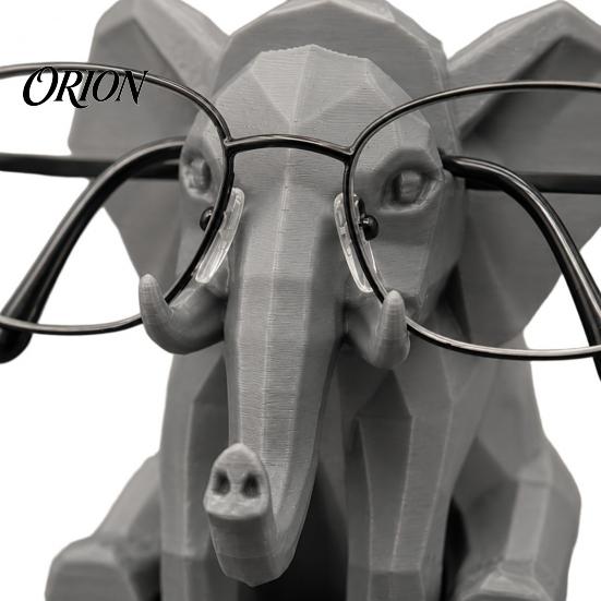3D Printed Spectacle Stand Elephant Shape Glasses Holder, Geometric Eyeglass Display Stable Desktop Storage Organizer, Decorative Ornament for