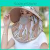 Sun Hat For Women Large Brim With Neck Cover Breathable Summer Sun Protection