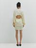 MEENDERI Cut Out Shirring Shirt - Lemon