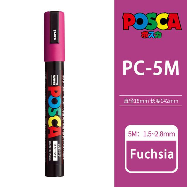 Uni POSCA Marker Farbstift, 39 Farben PC-5M/44 PC-3M/36 PC-1M, Acryl Steinmalerei Zeichnen Graffitti Marker Kunstbedarf