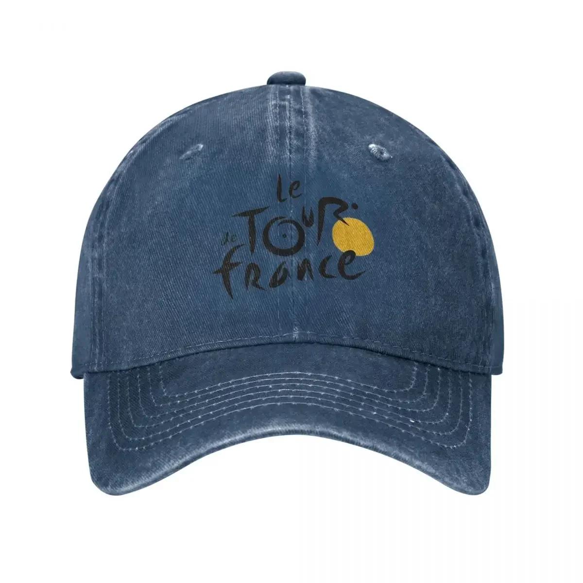 Le Tour The France Baseball Caps Fashion Distressed Denim Headwear Unisex Outdoor All Seasons Travel Caps Hat One Size